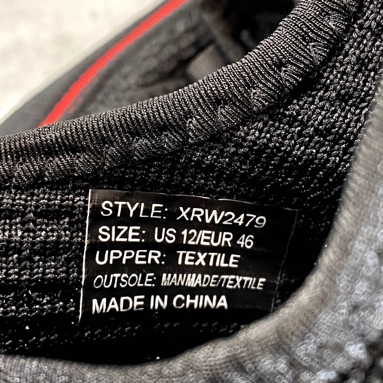 XRAY FOOTWEAR Men's Black/Red Knit Breathable Niko Lace-Up Sneakers SZ 12