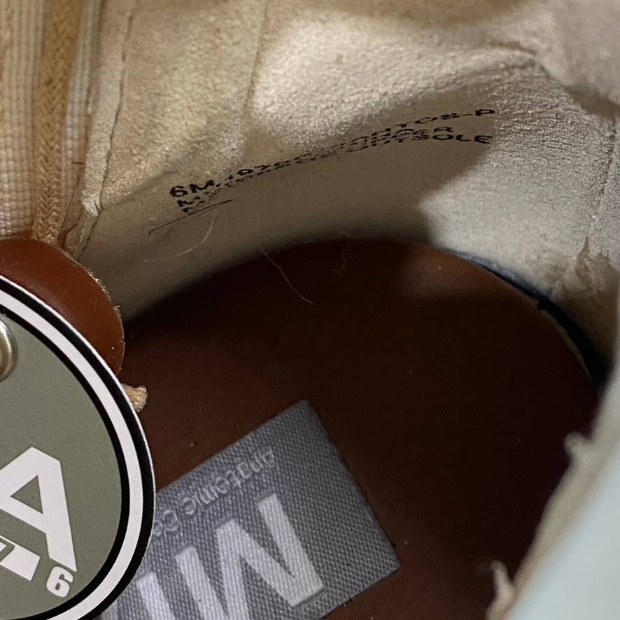 MIA Women's Ivory Croc Embossed Santos Round-Toe Pull-On Stacked-Heel Boots SZ 6