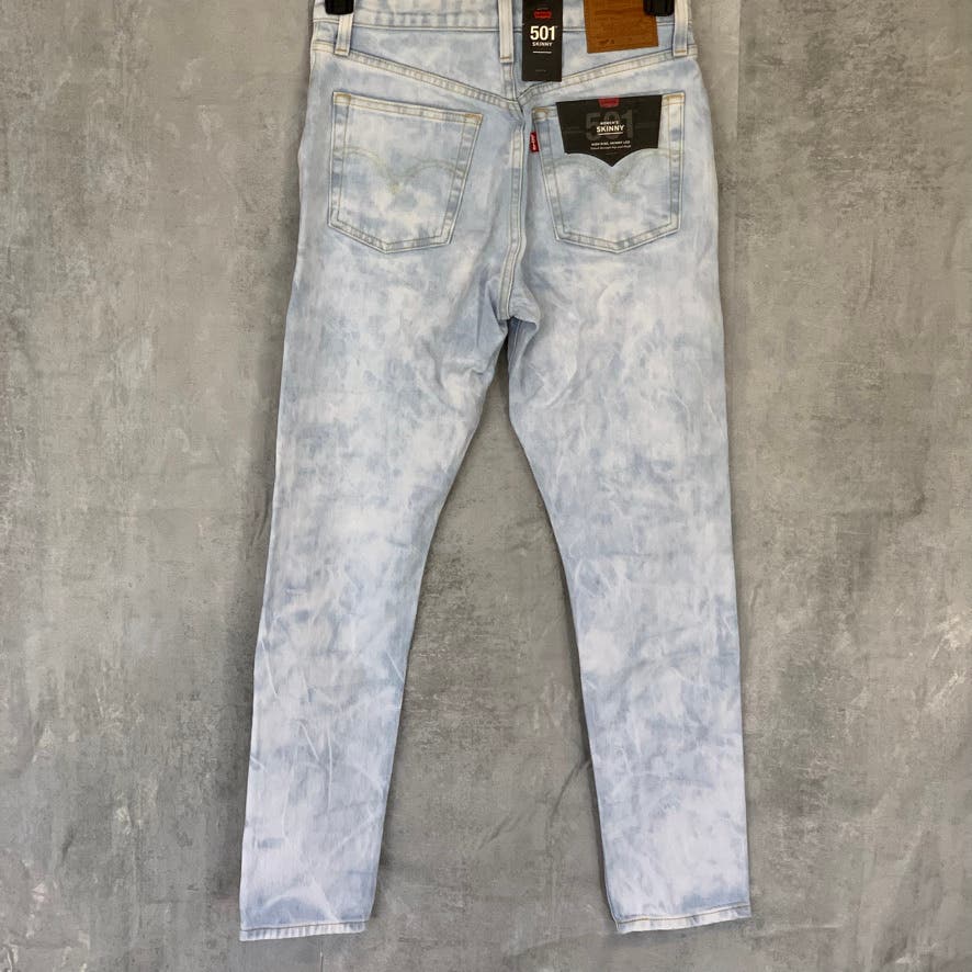 LEVI'S 501 Tip Of The Iceberg High-Rise Skinny Leg Ankle Jeans SZ 27X28