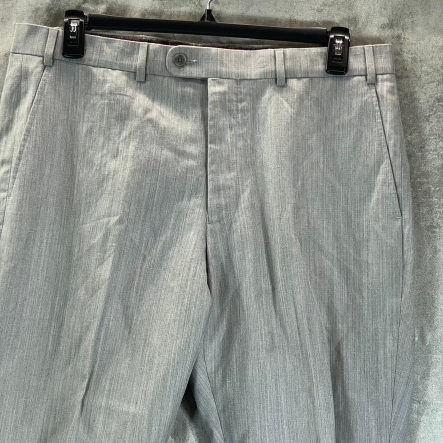 ORIGINAL PENGUIN Men's Light Grey Sharkskin Flat Front Dress Pants SZ 38