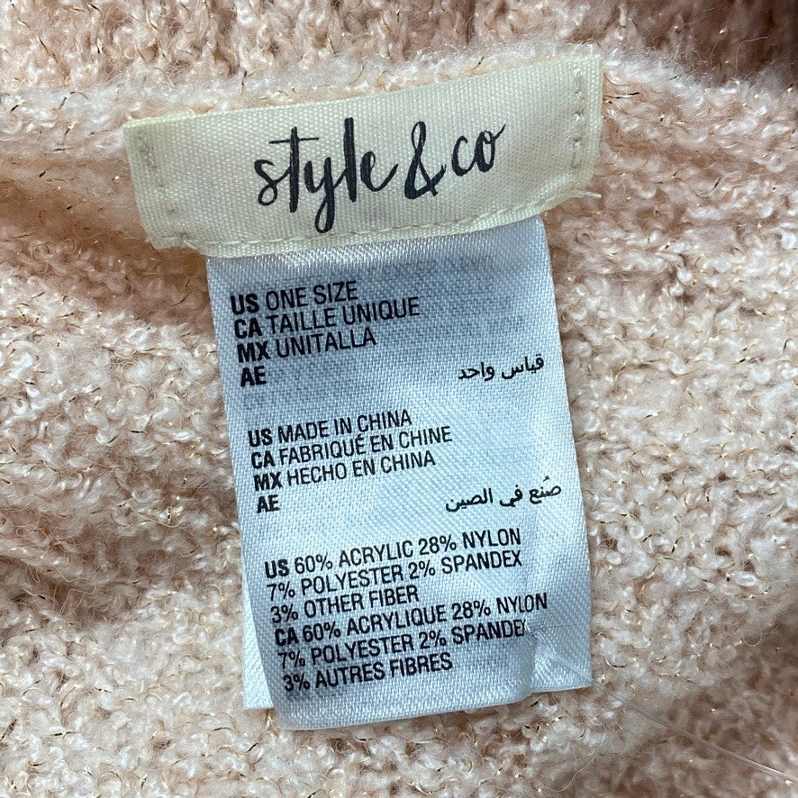 STYLE & CO. Blush Solid Rib Scarf OS