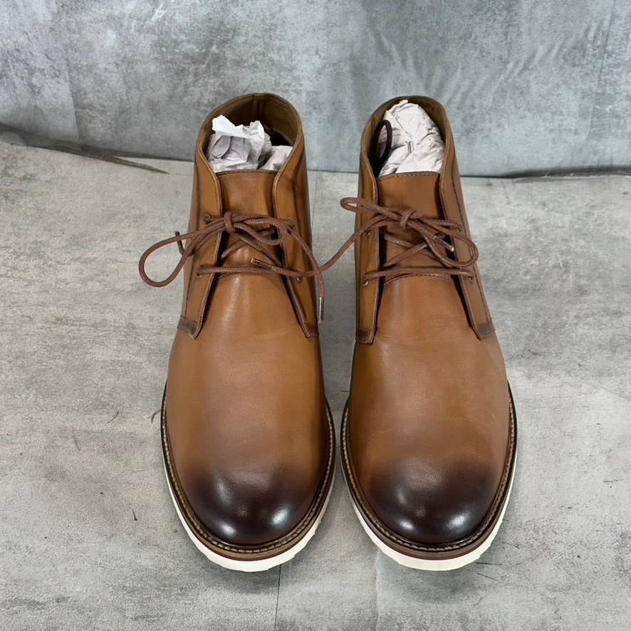 THOMAS & VINE Men's Cognac Keegan Tru Comfort Foam Lace-Up Chukka Boots SZ 12