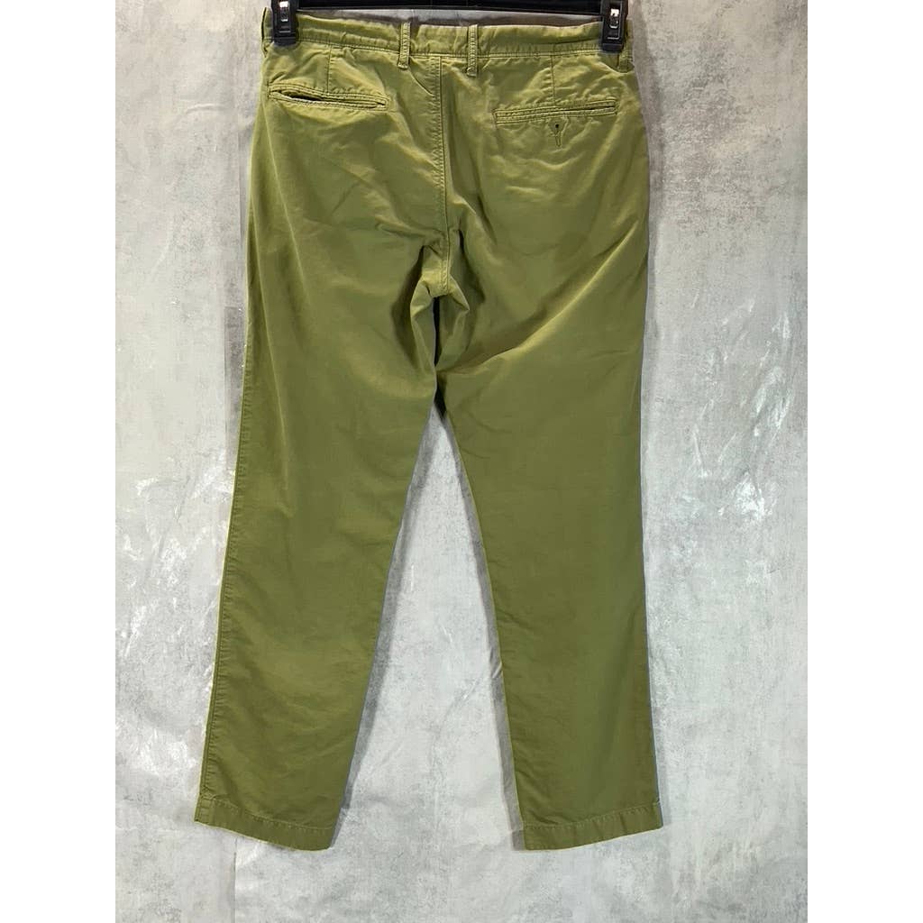 J.CREW Men's Green Straight-Leg Cotton Chino Pants SZ 32X30