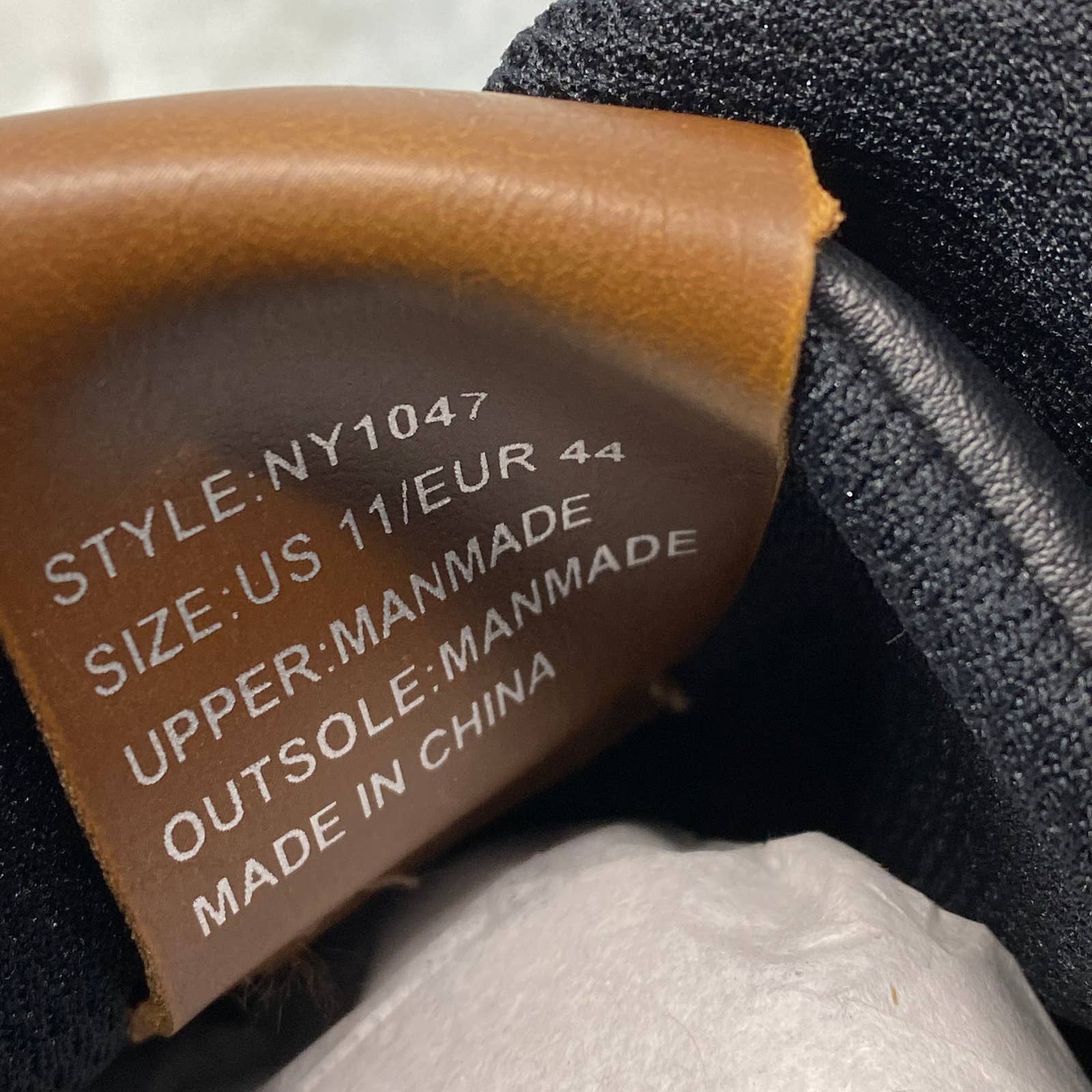 NEW YORK & COMPANY Men's Black Faux-Leather Cooper Low-Top Sneakers SZ 11