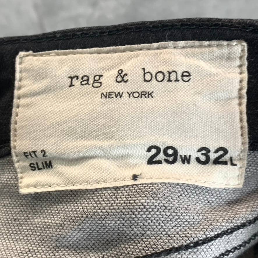RAG & BONE Men's Washed Black Fit 2 Slim-Fit Jeans SZ 29X32