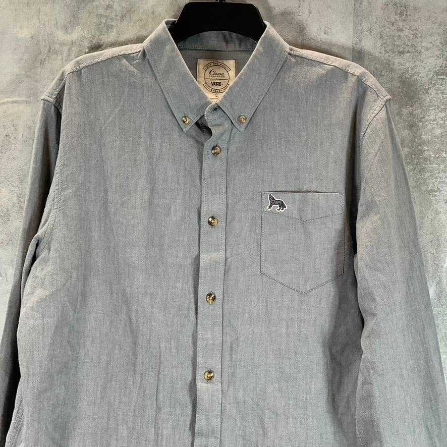 VANS Off The Wall Men's Mountain View Classic-Fit Button-Down Short SZ L