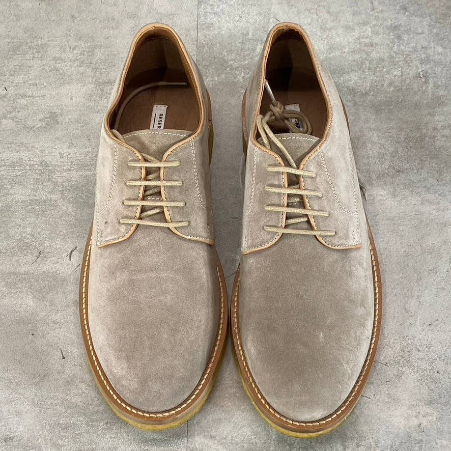 RESERVED FOOTWEAR NEW YORK Men's Taupe Octavious Lace-Up Oxford Shoes SZ 8.5