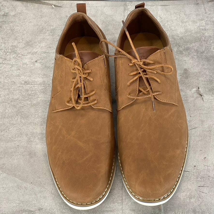 RESERVED FOOTWEAR NEW YORK Men's Cognac Vertigo Lace-Up Oxford Shoes SZ13