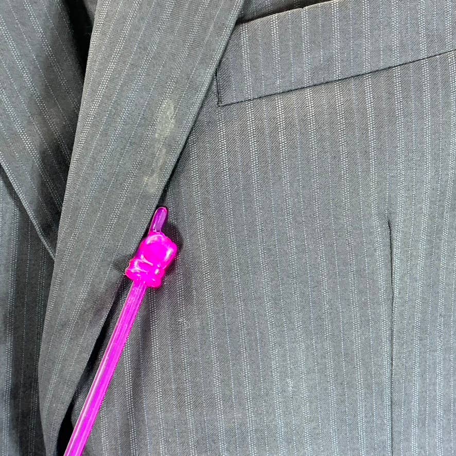 BROOKS BROTHERS Men's Navy Regular-Fit Pinstripe Two-Button Blazer SZ 43R