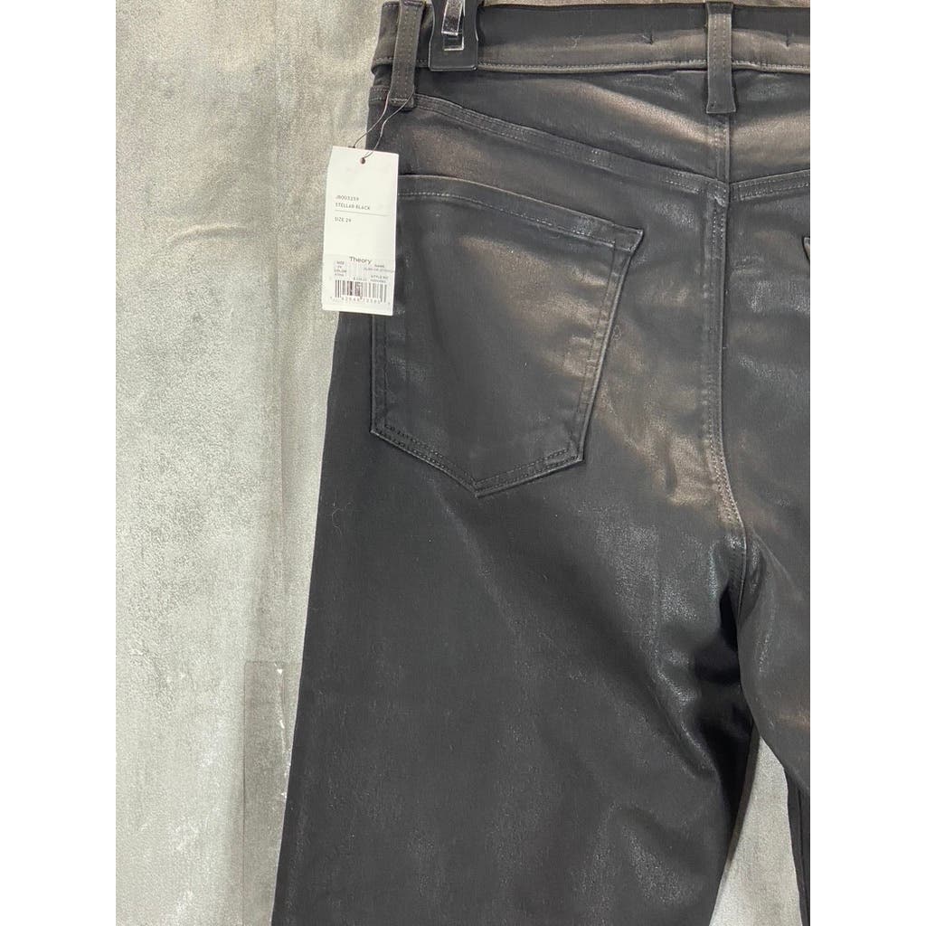 J BRAND Women's Stellar Black Solid Alma High-Rise Straight Jeans SZ 29