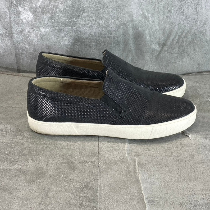 NATURALIZER Women's Black Leather Marianne Textured Slip-On Sneakers SZ 7.5