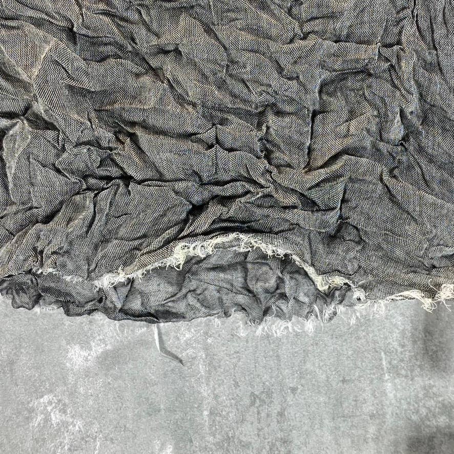 CALVIN KLEIN Women's Black Chambray Woven Scarf SZ OS