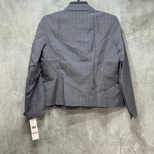 LE SUIT Petite Grey Windowpane Jacket SZ 10P