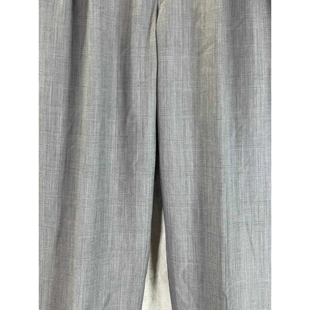 BROOKS BROTHERS Men's 1818 Gray Plaid Pleated Pants SZ 33