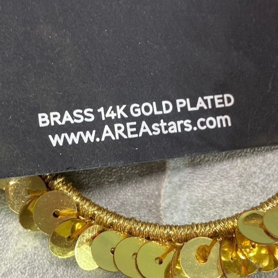 AREA STARS Women's 2-Tone Gold Sequin Hoop Earrings