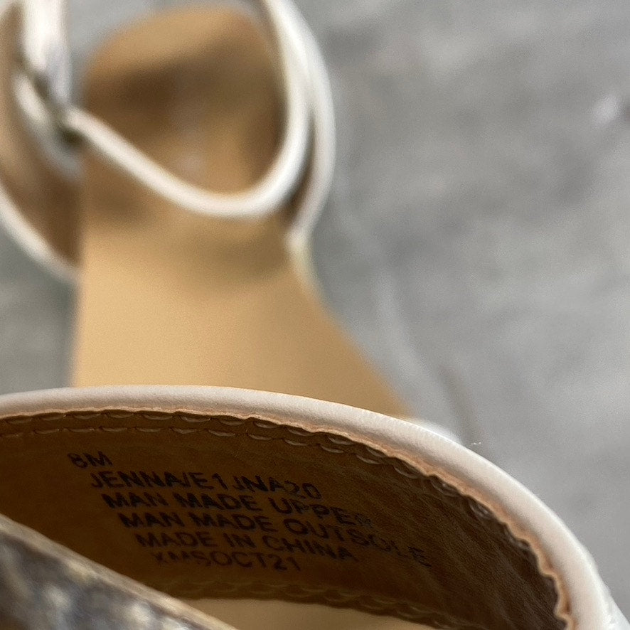 ESPRIT Women's Off White Jenna Ankle-Strap Cork Espadrille Wedge Sandals SZ 8