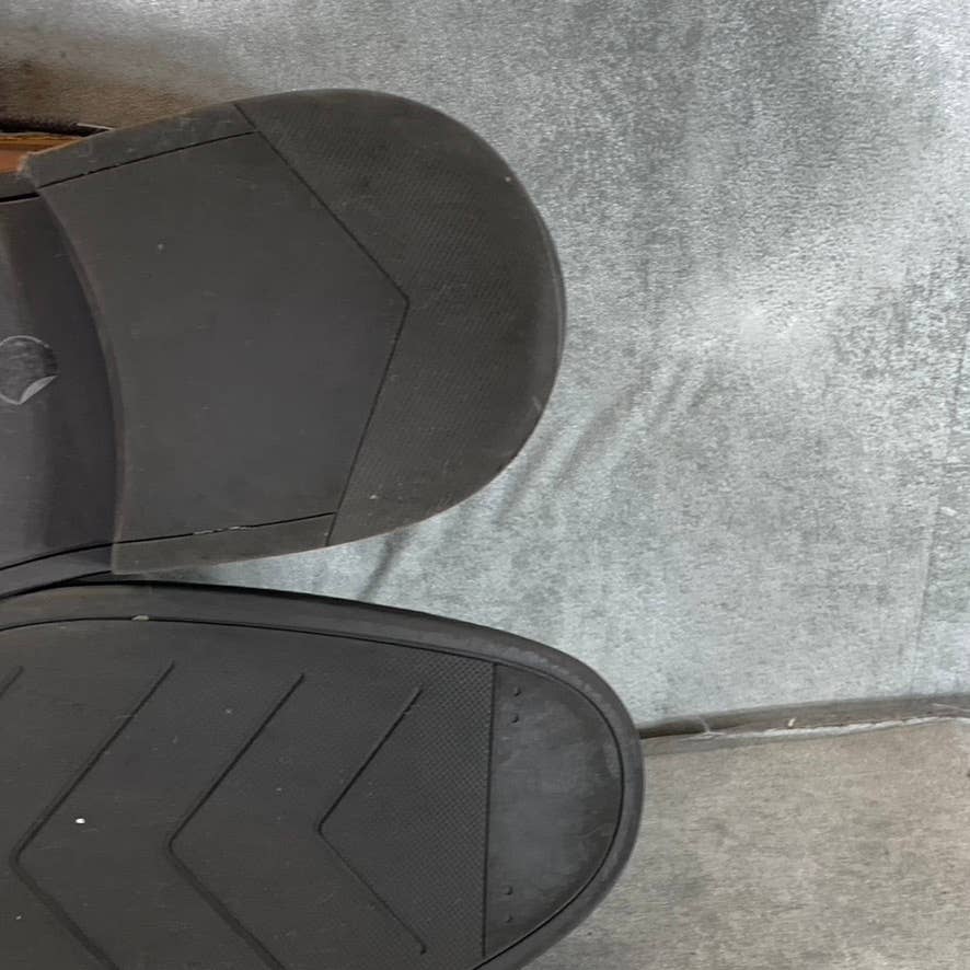 CALVIN KLEIN Men's Light Brown Leather Jack Lace-Up Dress Loafers SZ 9