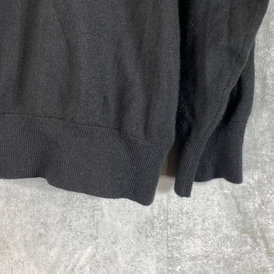 LANDS' END Men's Black V-Neck Pullover Sweater SZ M