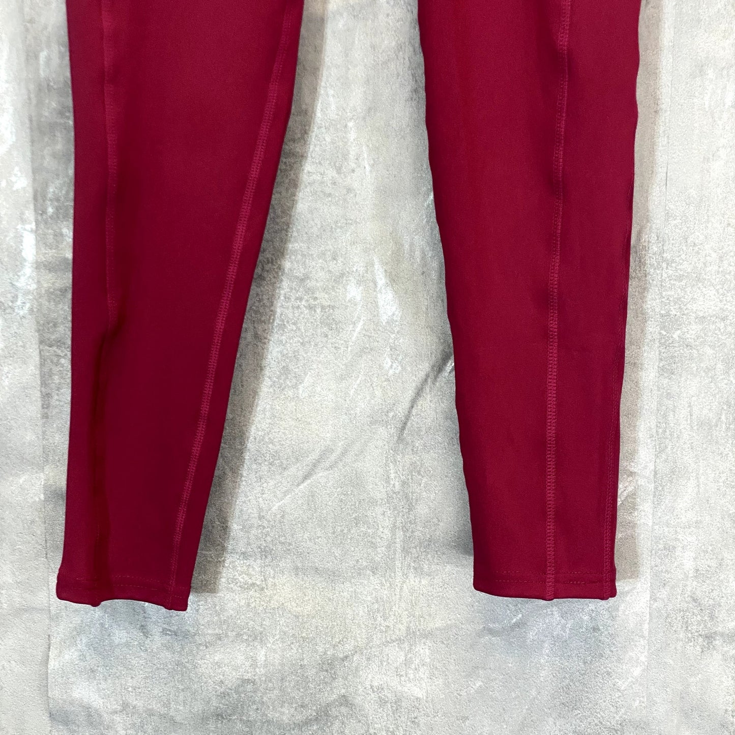 LAUNDRY By Shelli Segal Women's Solid Berry Zipper Media Pocket High-Rise Leggings SZ L