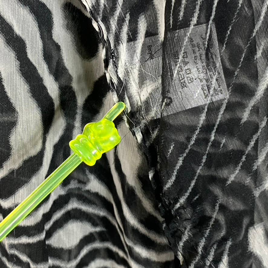 INC INTERNATIONAL CONCEPTS Women's Black/White Zebra Topper SZ OS