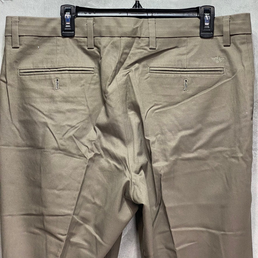 DOCKERS Brown Classic-Fit Stretch Signature Khaki Pants SZ 38X30