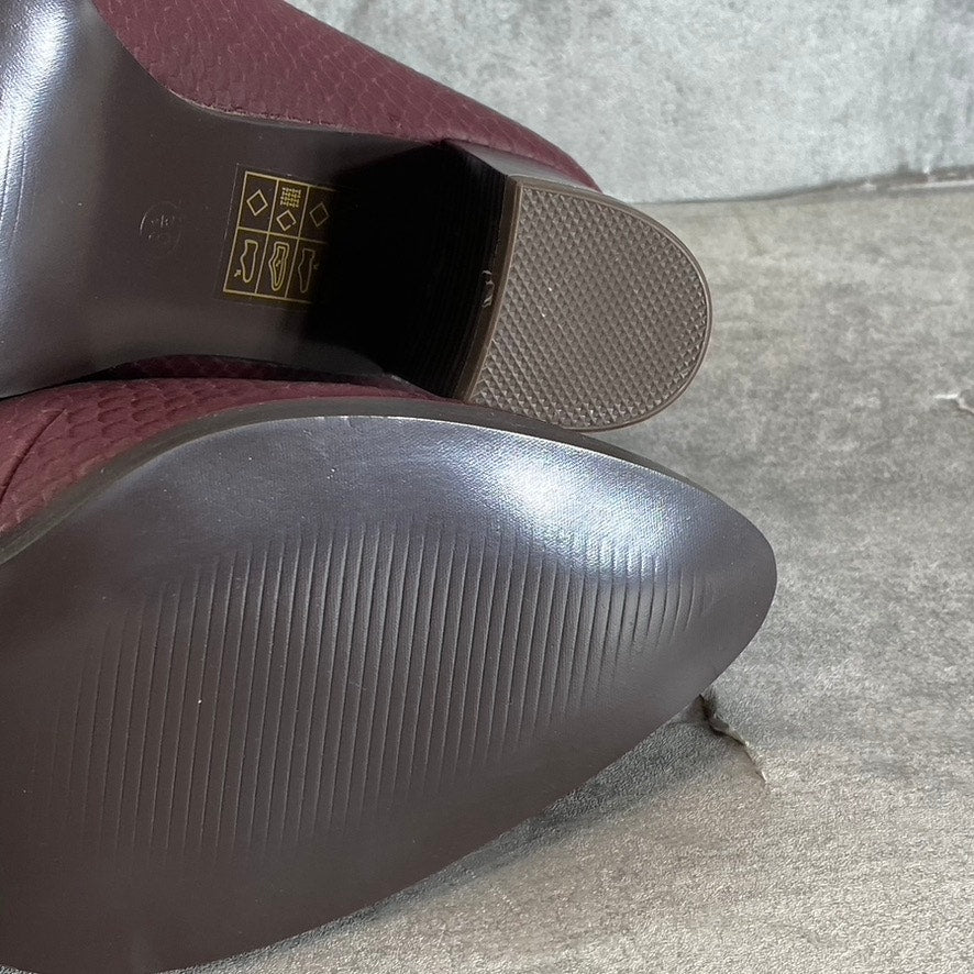 JOURNEE COLLECTION Women's Wine Bellamy Pointed-Toe Slip-On Block-Heel Booties