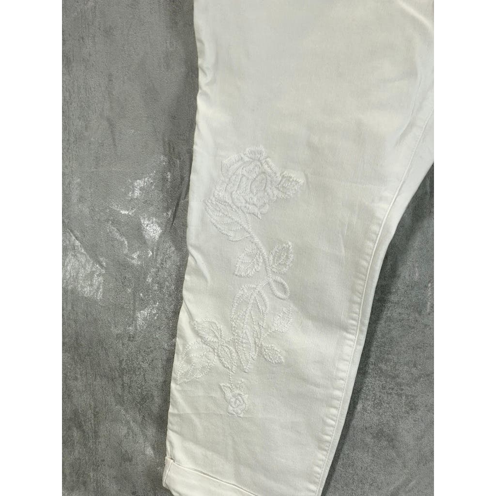 NYDJ Women's White Lift Tuck Boyfriend Jeans SZ 16