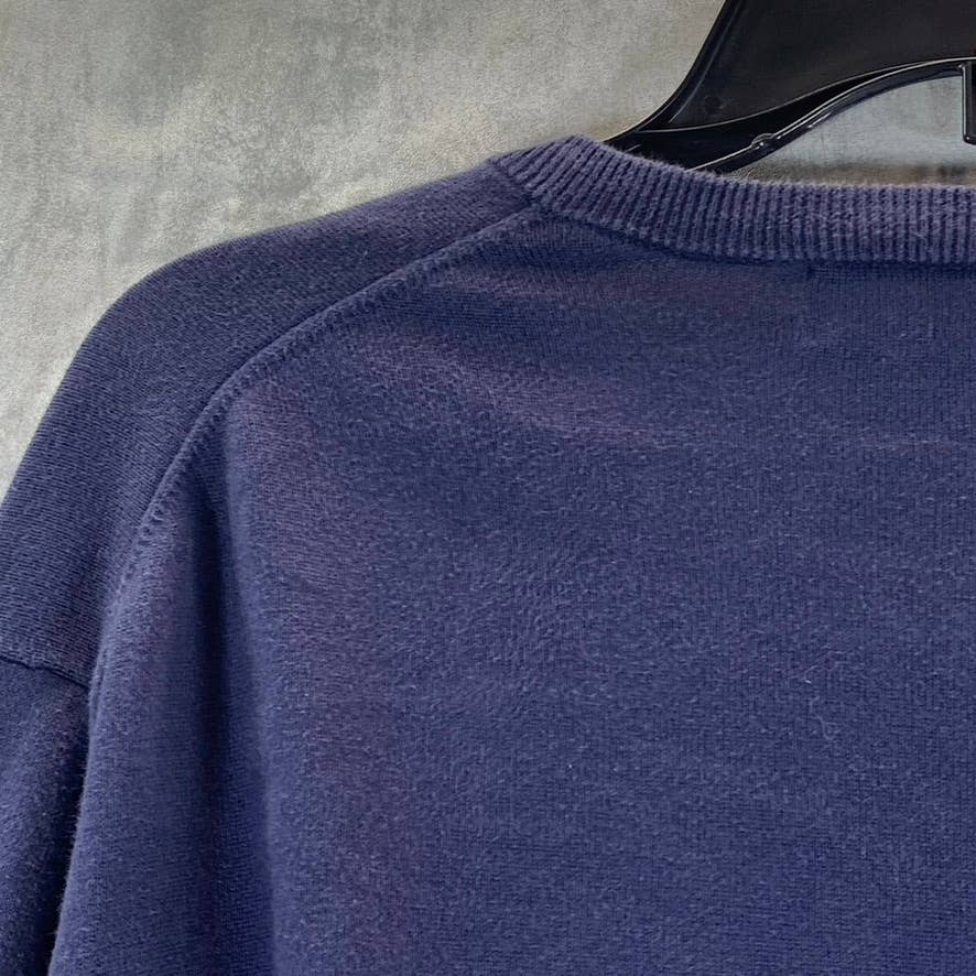 BROOKS BROTHERS Men's Navy V-Neck Supima Cotton Pullover Sweater SZ 2XL