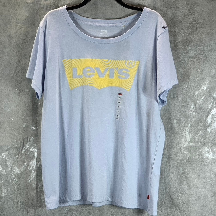 LEVI'S Women's Plus Waves Cool Dusk Crewneck Short-Sleeve The Perfect Logo Tee