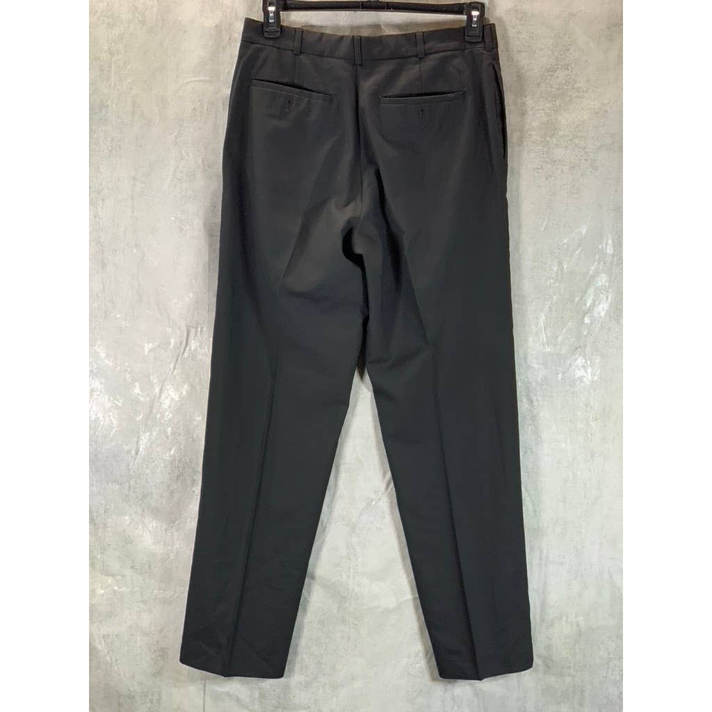 LANDS' END Men's Black Solid Regular-fit Dress Pants SZ 32