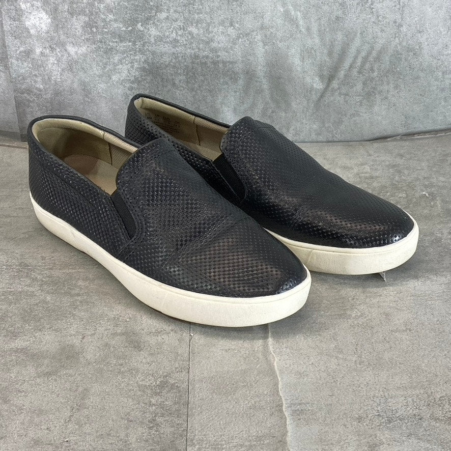 NATURALIZER Women's Black Leather Marianne Textured Slip-On Sneakers SZ 7.5