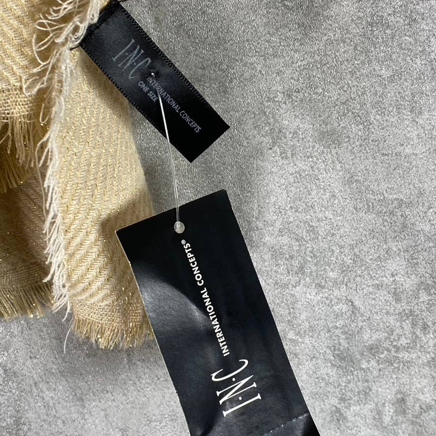 INC INTERNATIONAL CONCEPTS Women's Sand Two-Tone Shine Scarf SZ OS