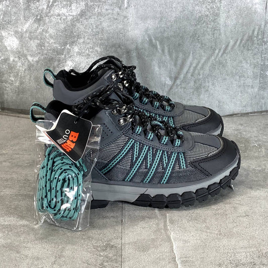 BASS OUTDOOR Women's Blue/Grey Peak Webbing Lace-Up Mid Hiker Boots SZ 5