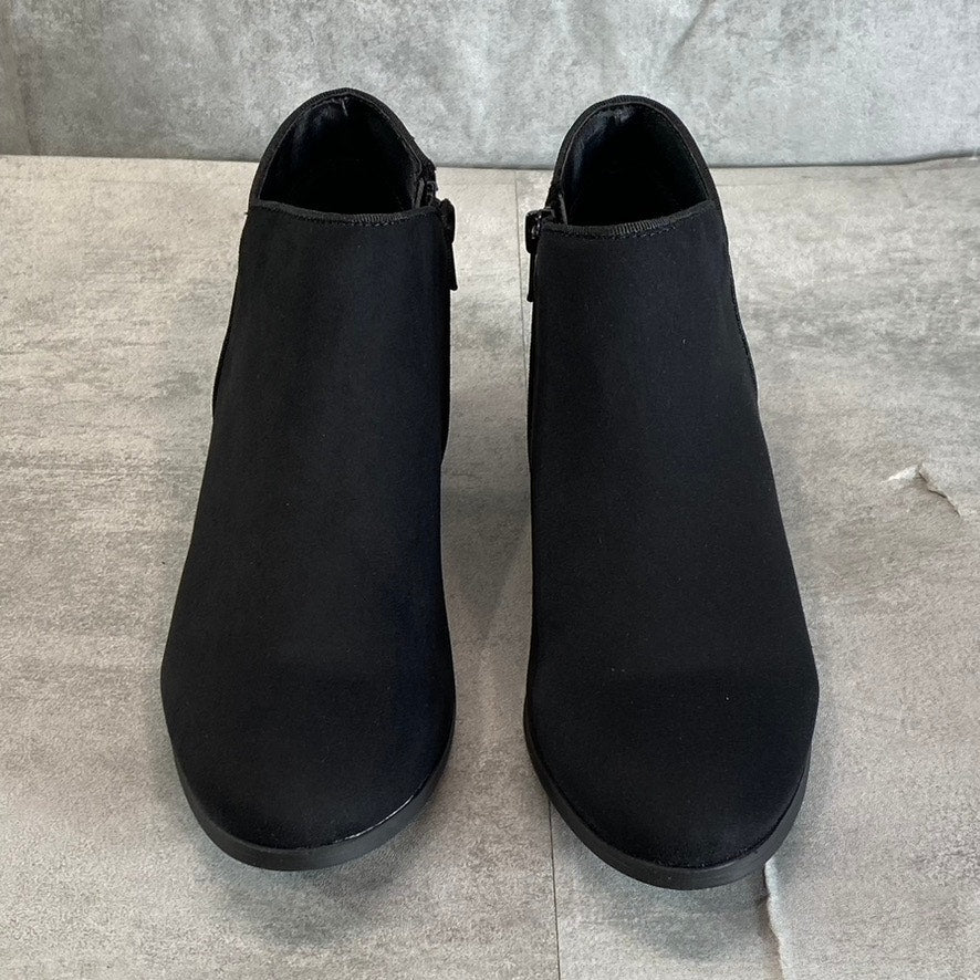 STYLE & CO Women's Black Wileyy Almond-Toe Block-Heel Ankle Booties SZ 6.5