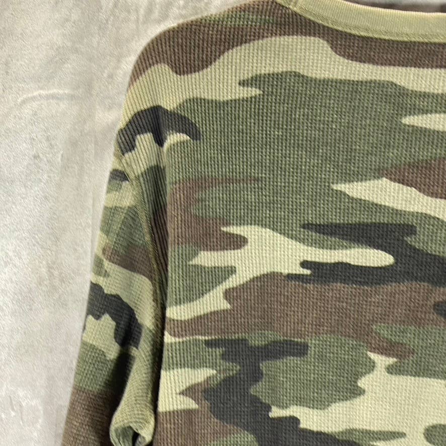 AMERICAN EAGLE OUTFITTERS Men's Green Camo Crewneck Classic-Fit T-Shirt SZ M