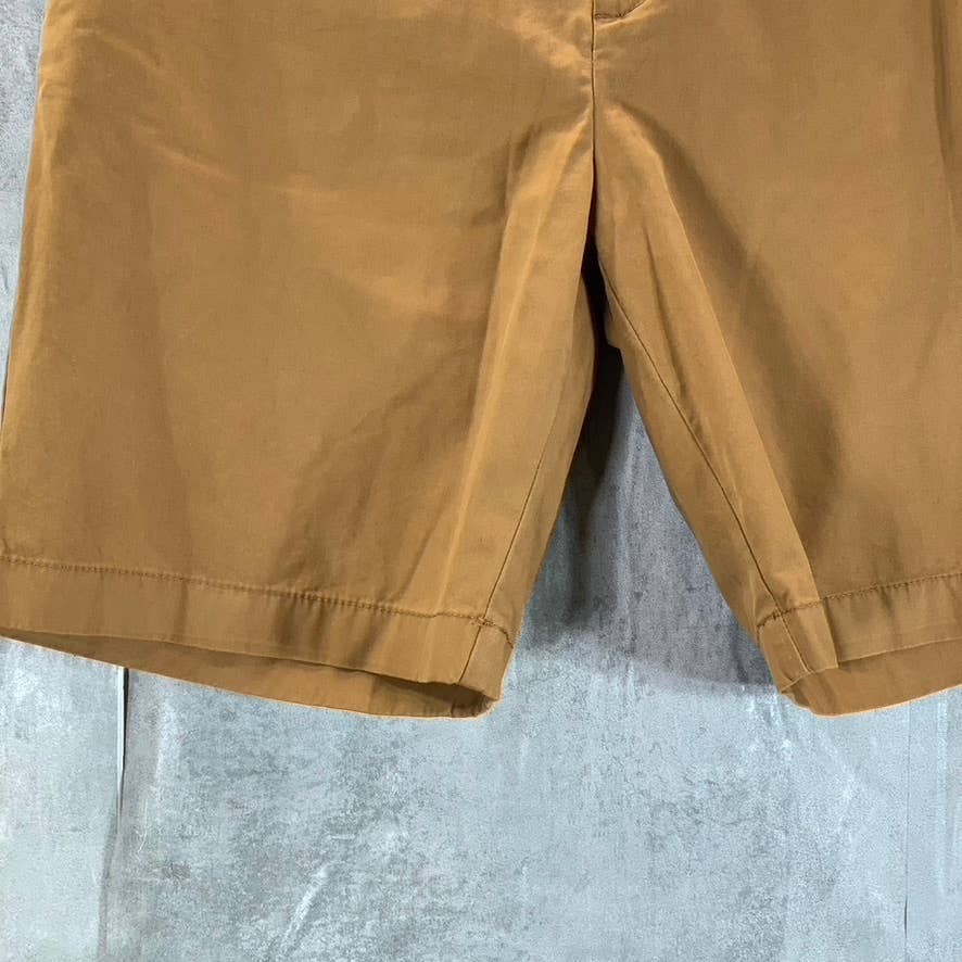 TOMMY HILFIGER Men's Khaki Classic-Fit Th Flex Flat-Front Shorts SZ 34