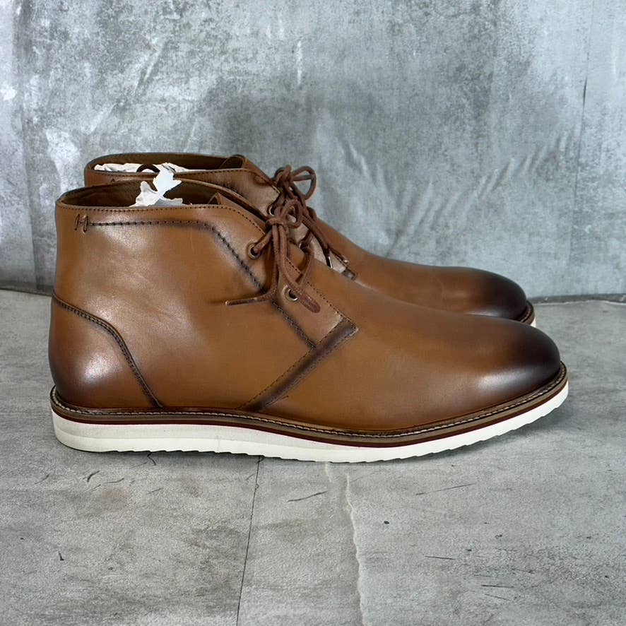 THOMAS & VINE Men's Cognac Keegan Tru Comfort Foam Lace-Up Chukka Boots SZ 12