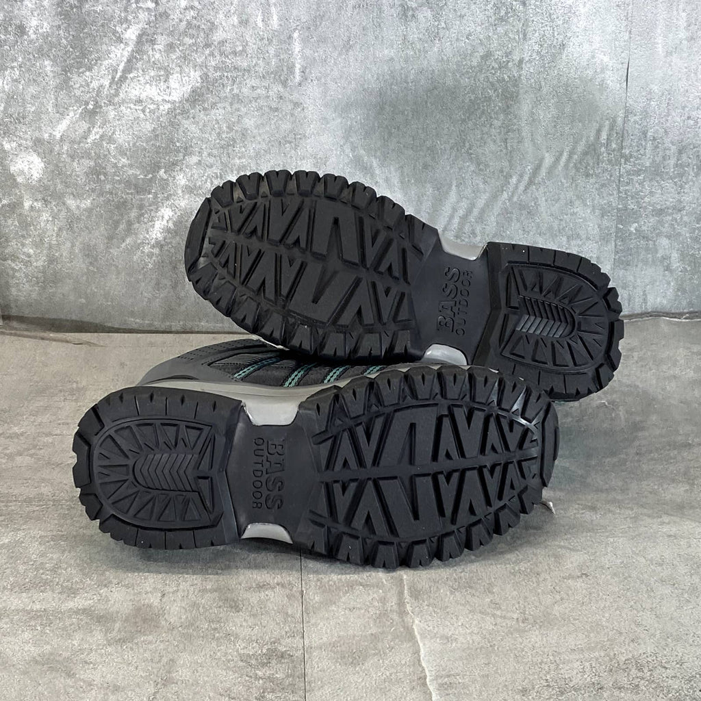 BASS OUTDOOR Women's Blue/Grey Peak Webbing Lace-Up Mid Hiker Boots SZ 5