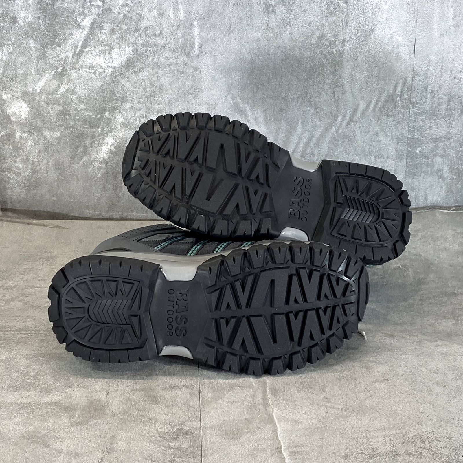 BASS OUTDOOR Women's Blue/Grey Peak Webbing Lace-Up Mid Hiker Boots SZ 5