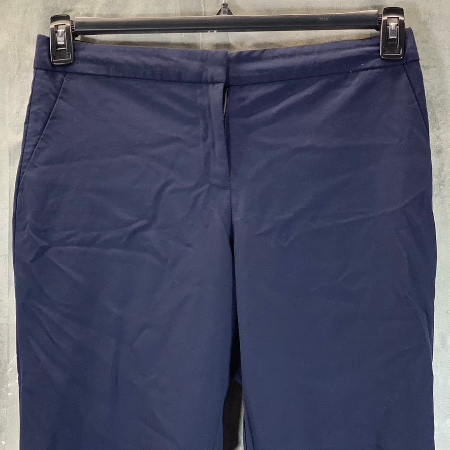 J.CREW Women's Navy Solid Bi-Stretch Straight Leg Pants SZ 10