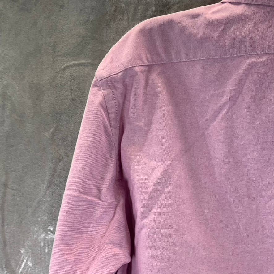 RALPH LAUREN Men's Sunrise Red Classic-fit Button-Up Long-Sleeve Shirt SZ L