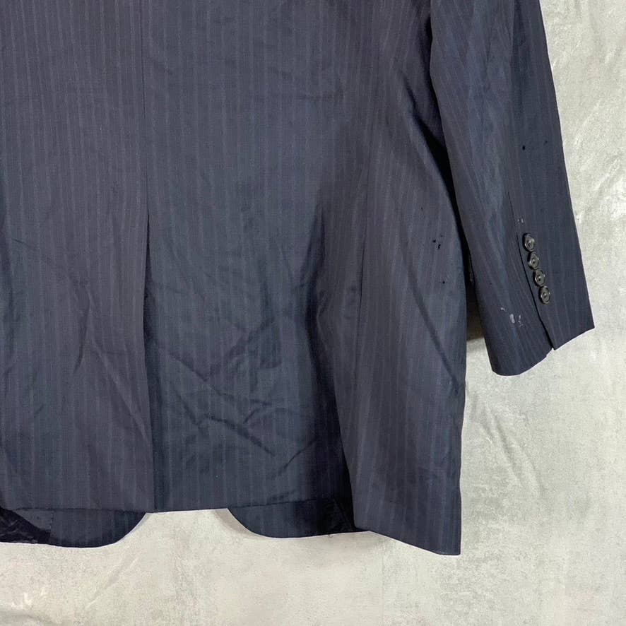 BROOKS BROTHERS Men's Navy Regular-Fit Pinstripe Two-Button Blazer SZ 43R