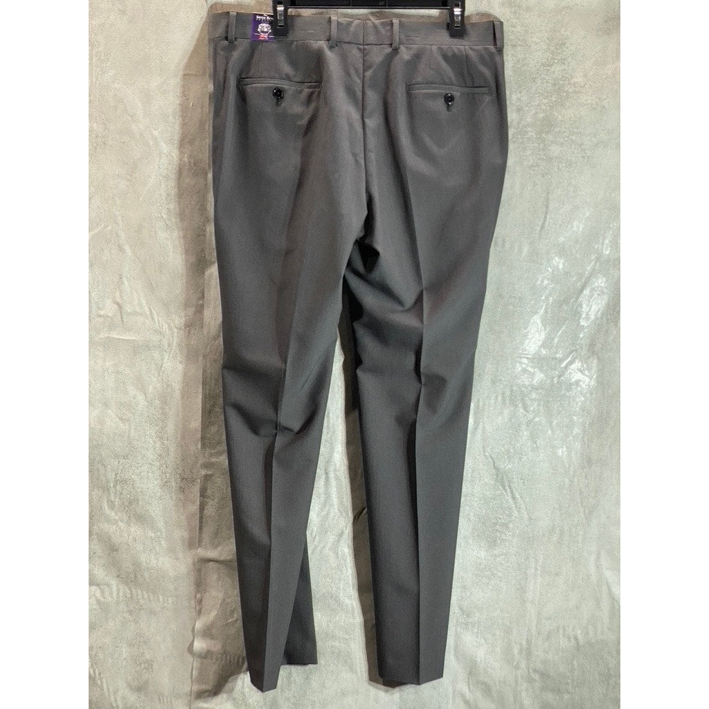 THE SAVILE ROW COMPANY Men's Gray Brixton Flat Front Suit Pants SZ 36