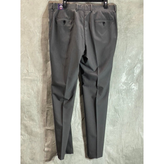 THE SAVILE ROW COMPANY Men's Gray Brixton Flat Front Suit Pants SZ 36