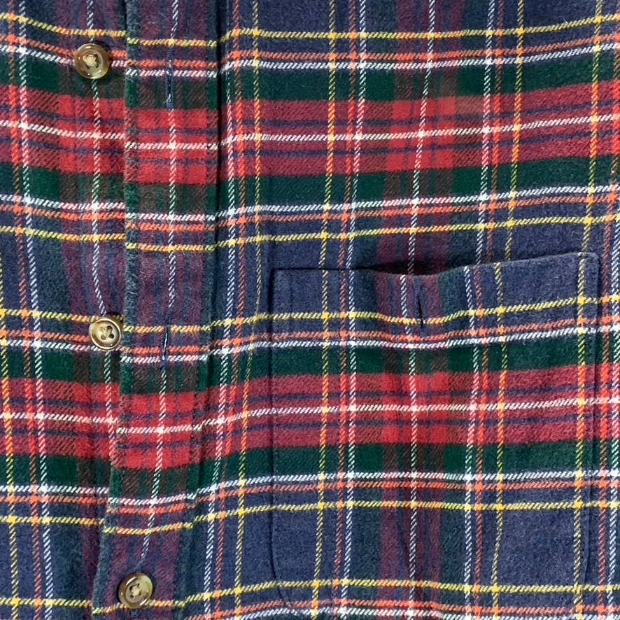 J.CREW Men's Multicolor Plaid Slim-Fit Elbow Patch Button-Up Flannel Shirt SZ S