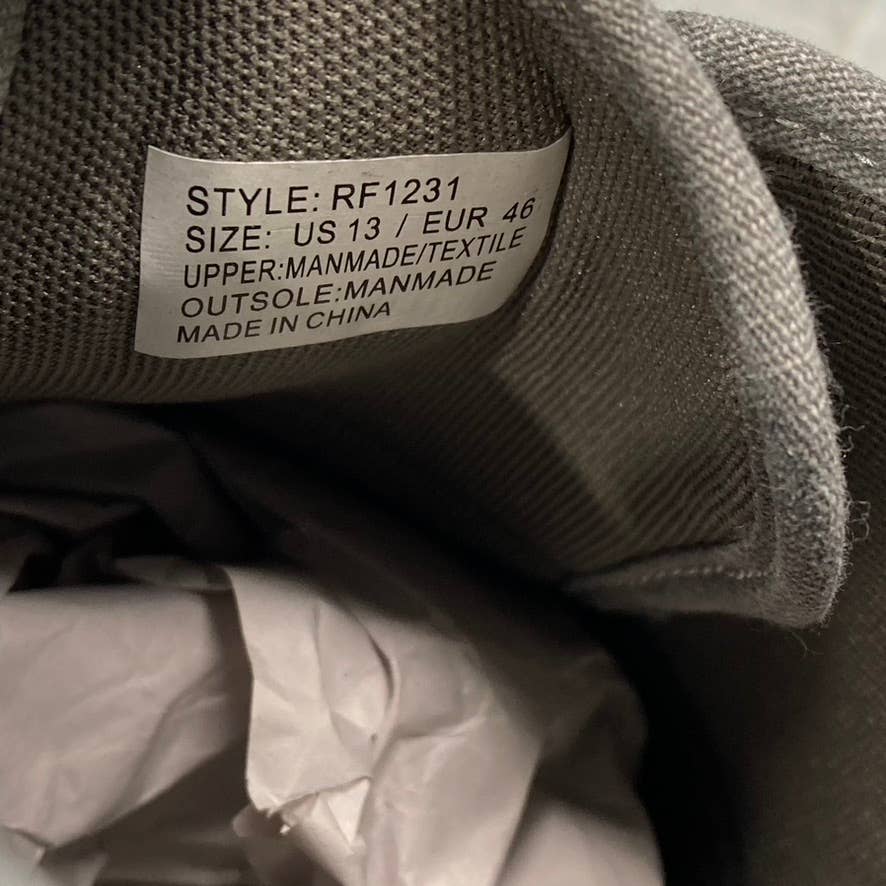 RESERVED FOOTWEAR NEW YORK Men's Light Grey Atomix Low-Top Sneakers SZ 13