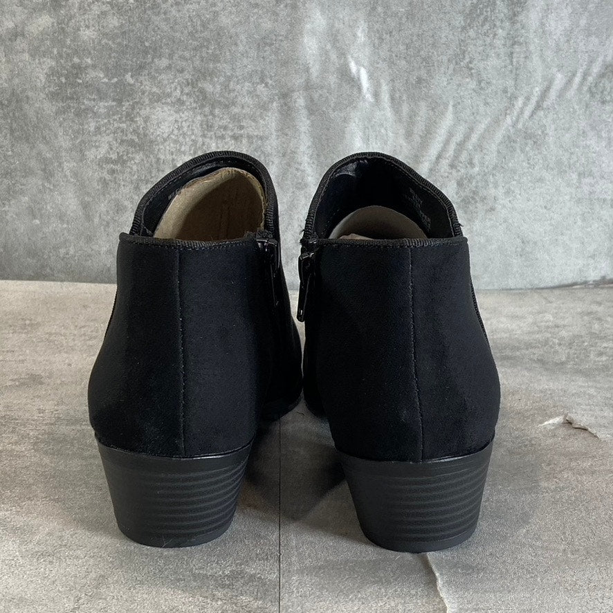 STYLE & CO Women's Black Wileyy Almond-Toe Block-Heel Ankle Booties SZ 6.5