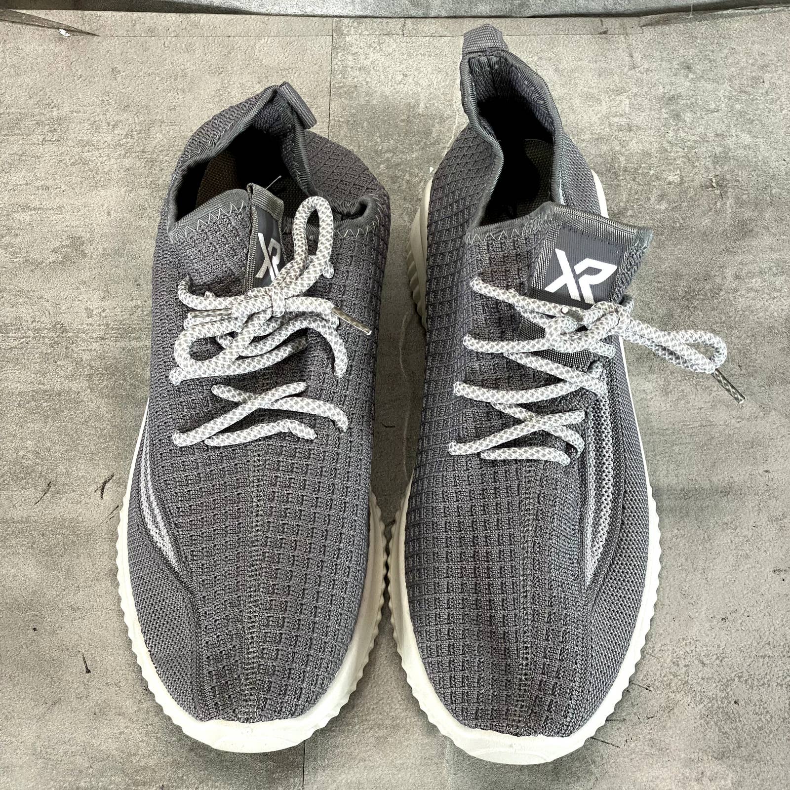 XRAY FOOTWEAR Men's Gray Knit Breathable Niko Lace-Up Sneakers SZ 12