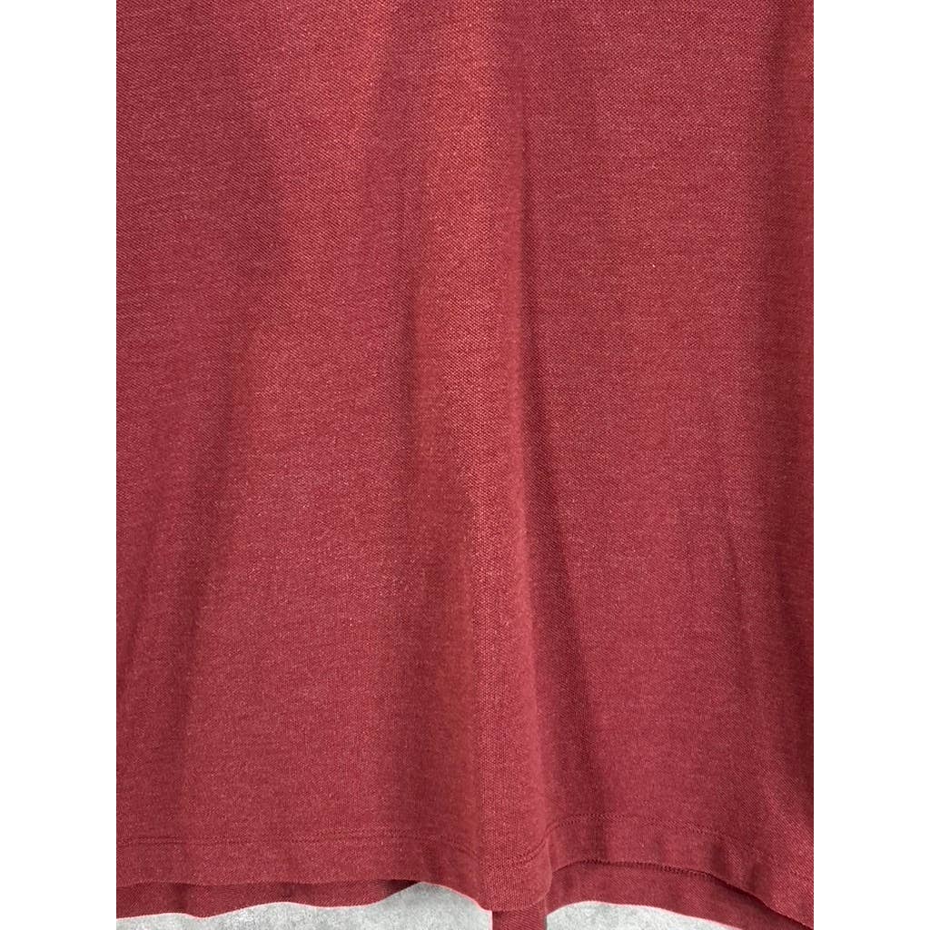 EDDIE BAUER Men's Red Classic Short-Sleeve Polo Shirt SZ L