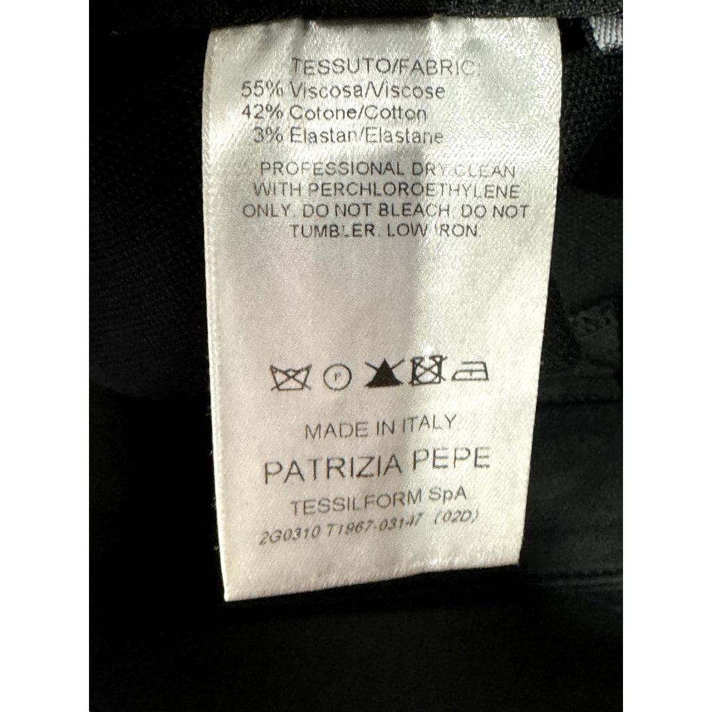 PATRIZIA PEPE Women's Black Solid Mini Pencil Skirt SZ 42(US 6)
